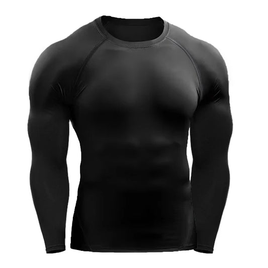 Athletic Men’s Long Sleeve Compression Shirt – Breathable Training Top for Gym, Running & Sports Performance