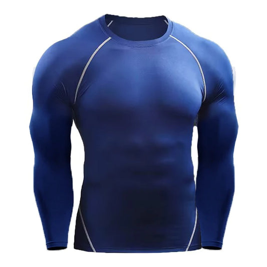 Athletic Men’s Long Sleeve Compression Shirt – Breathable Training Top for Gym, Running & Sports Performance