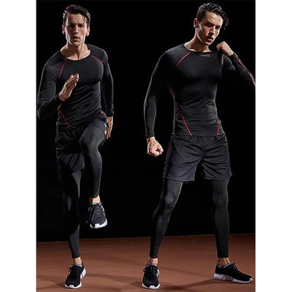 Athletic Men’s Long Sleeve Compression Shirt – Breathable Training Top for Gym, Running & Sports Performance